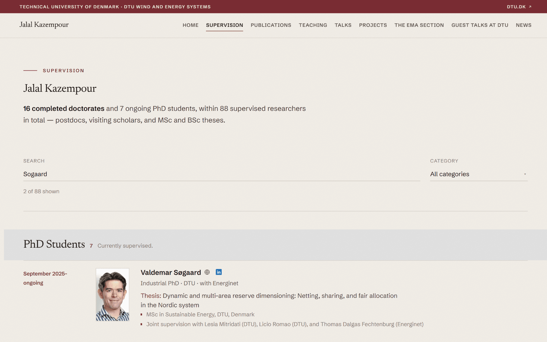 Supervision search matching an accented name